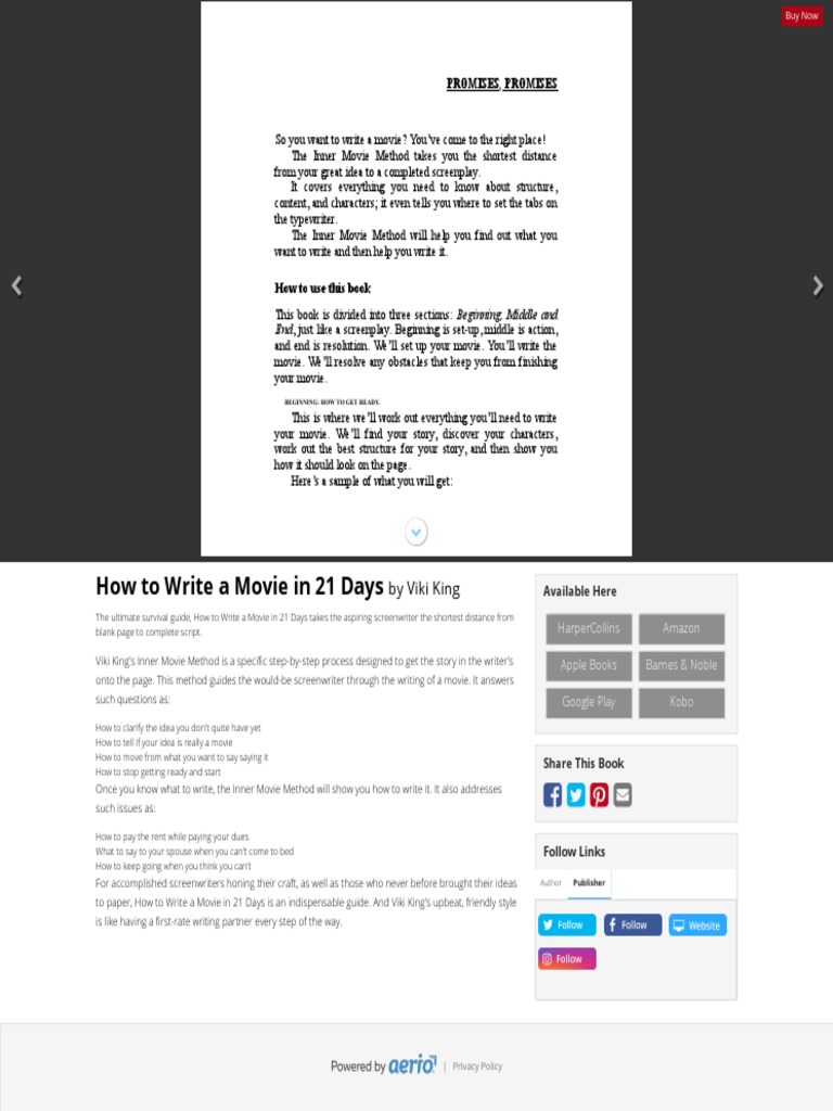 How To Write A Movie in 21 Days 1 | PDF | Screenwriter | Screenplay
