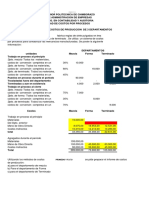 Costos de producción de 3 departamentos usando promedio y FIFO