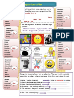 Prepositions After Adjectives