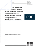 BS EN 1302 - 1999 Chemicals Used For Treatment of Water Intended For Human Consumption. Aluminium-Based Coagulants. Analytical Methods.