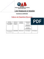 Custas Judiciais - Justica Do Trabalho