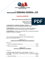 Custas Judiciais - Supremo Tribunal Federal - STF