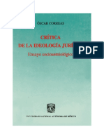 Óscar Correas - Crítica de La Ideología Jurídica - Ensayo Socio-semiológico-Universidad Nacional Autónoma de México (1993)