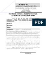 Modelo 45 - Termo de Recebimento Da(s) Gravação (Ões)