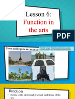Lesson 6 - Function in The Arts