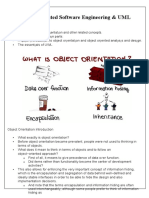 Object Oriented Software Engineering & UML