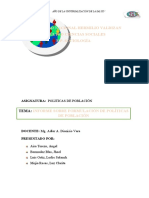 Informe Formulacion de Politicas de Poblacion