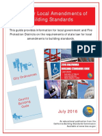 Guide For Local Amendments of Building Standards: July 2016