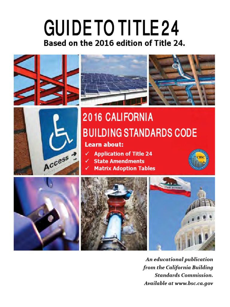 Guide to California Title 24 Code | PDF | Building Code | Wellness