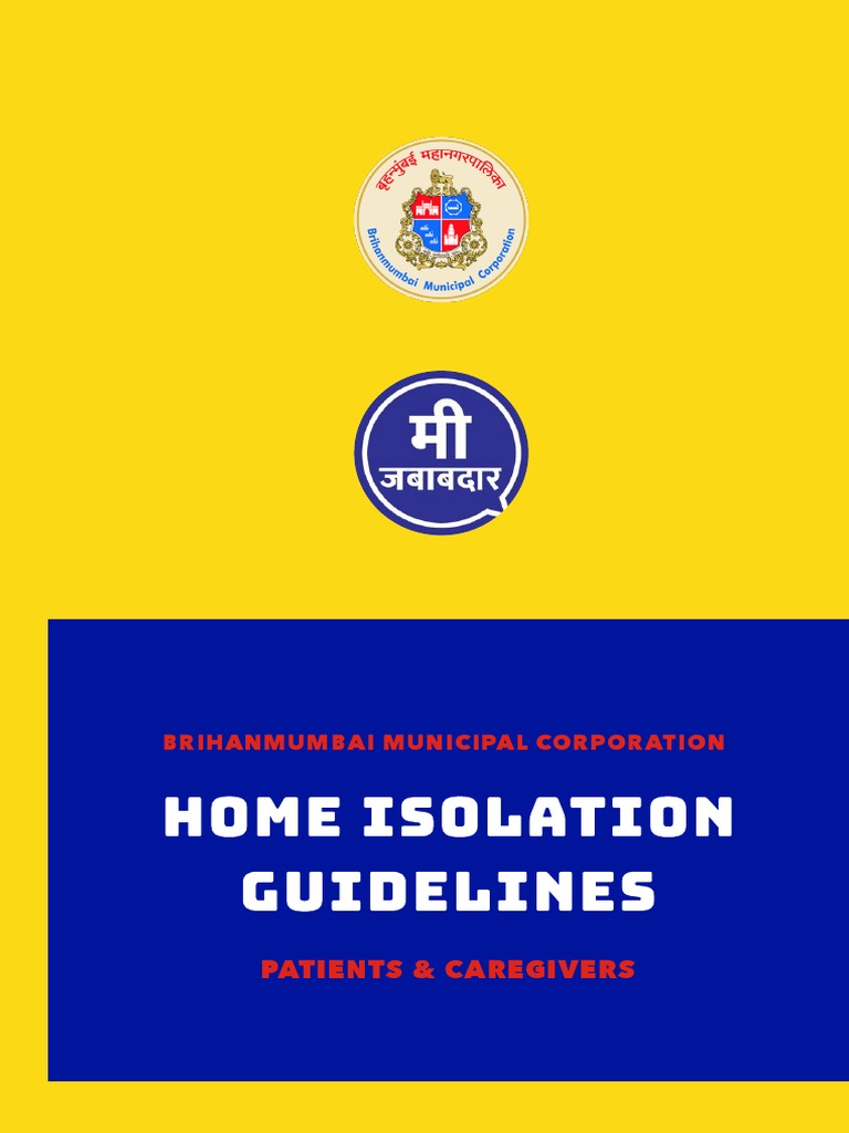 BMC Home Isolation Guidelines for COVID-19 | PDF | Hand Washing | Hygiene