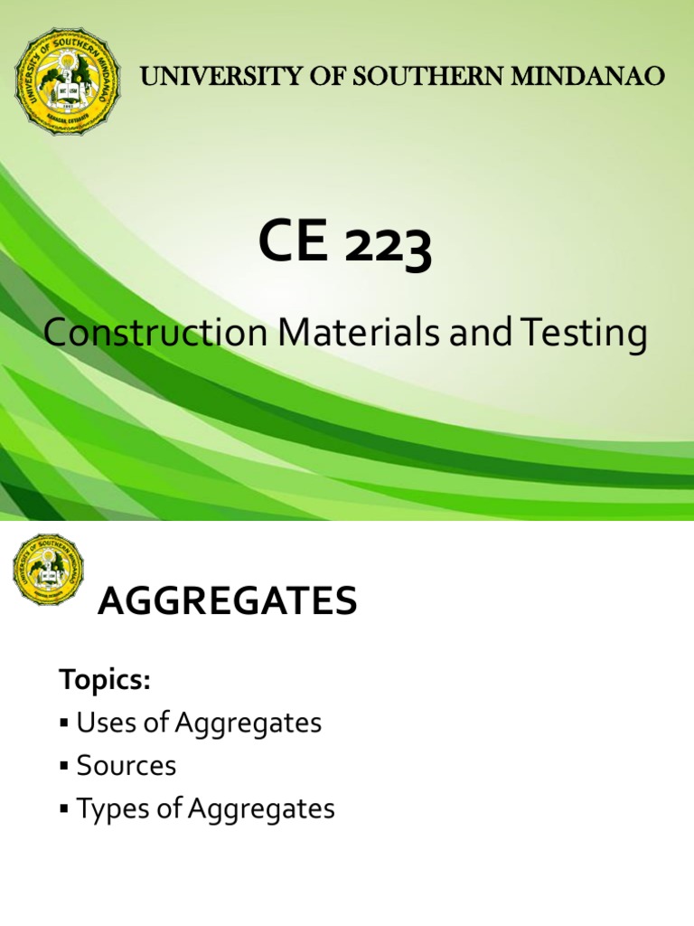 3 1 Aggregates Pdf Construction Aggregate Rock Geology