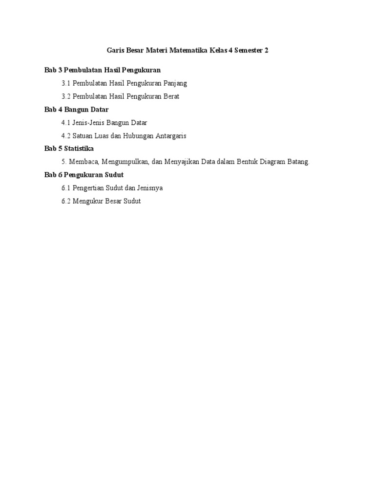 Materi Matematika Kelas 4 | PDF