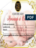 Certificado - Apresentação de Criança