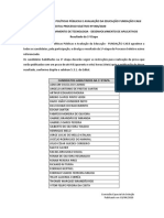 Edital 004 2020 Resultado 1 Etapa