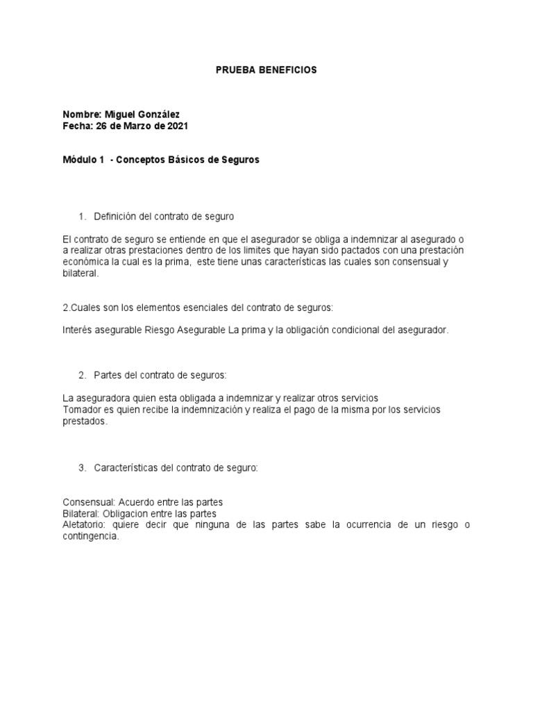 Conceptos Clave de Seguros | PDF | Póliza de seguros | Seguro