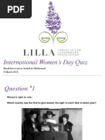 International Women's Day Quiz: Breakfast Event at Arendt & Medernach 8 March 2018