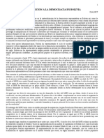 La Transicion A La Democracia en Bolivia