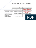 Assessments Plan (MEK 10203 - Semester 2, 2020/2021) : Assessment Preparation Date Delivery Date