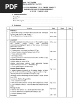 Final Group Project Report Marking Criteria