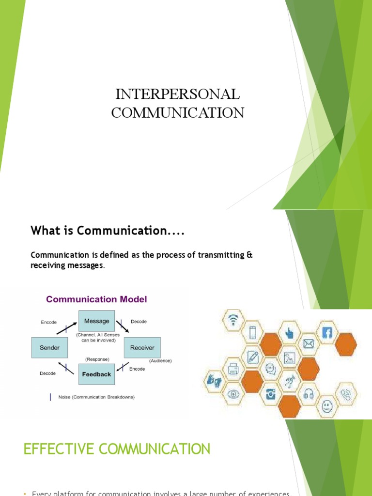 Interpersonal Communication Skills | PDF | Interpersonal Communication ...