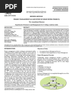 ISSN: 0975-833X Project Management (A Case Study of Delhi Metro Project) Dr. Laxmikant Sharma (A Case Study of Delhi Metro Project)