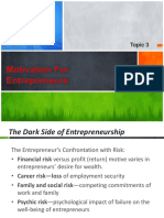 Topic 3 - Motivation For Entrepreneurs