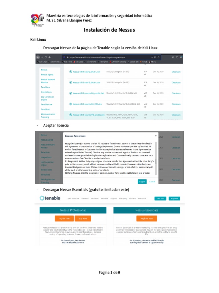 Instalación de Nessus | PDF | La seguridad informática | Seguridad