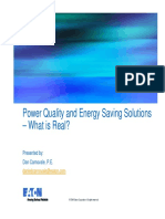Power Quality and Energy Saving Solutions - What Is Real?
