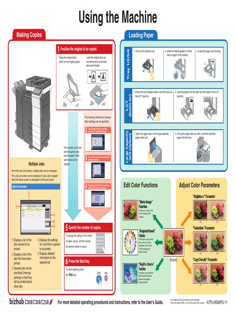 Copier Operation Guide | PDF | Cyan | Color