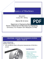 Mechanics of Machines: BDA20303 Lecture #04 - Belting