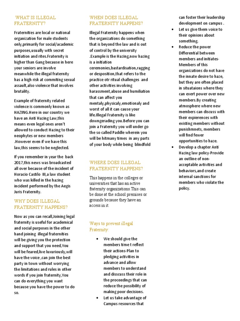 FRATERNITY MEANING IN LAW visual data 4