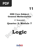 Quarter 2: Module 7: SHS Core Subject General Mathematics