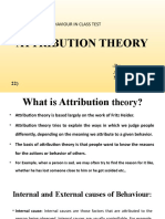 Attribution Theory: Organiastional Behaviour in Class Test