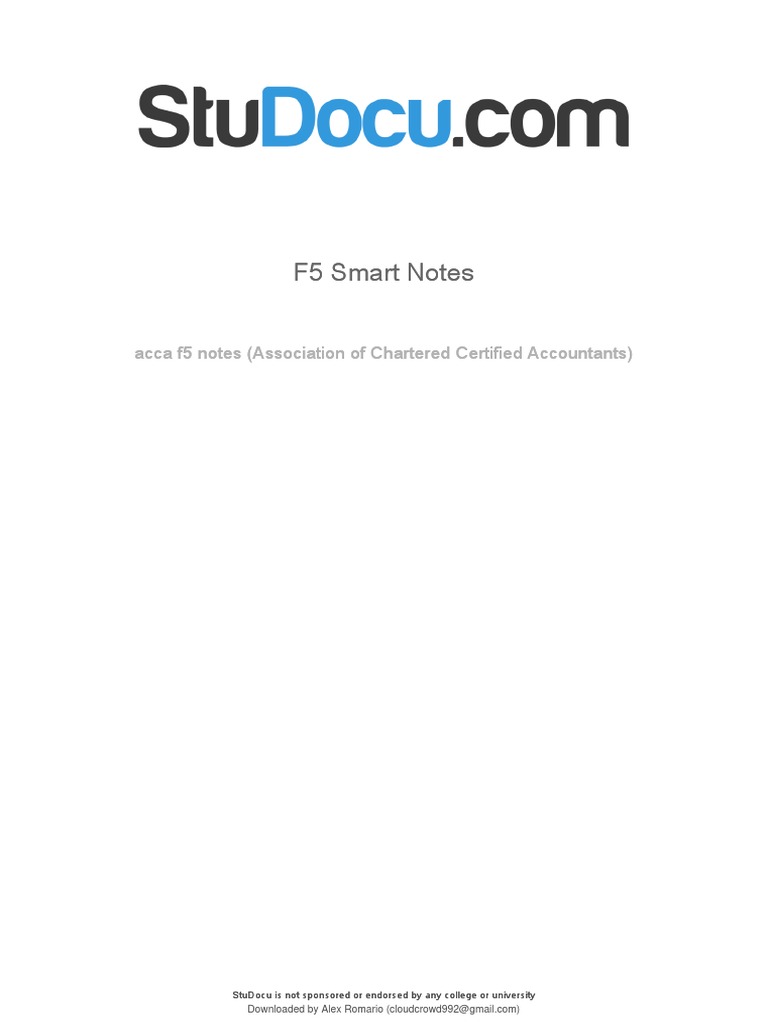 ACCA F5 Management Accounting Notes | PDF | Cost Of Goods Sold | Profit ...