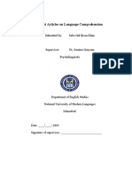 Psycholinguistics Assign 3