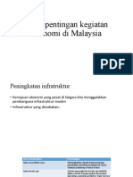 Kepentingan Kegiatan Ekonomi Di Malaysia