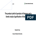 The Product Yield of Pyrolysis of Biomass and A Kinetic Study of Gasification of Biomass Char