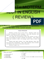 Fourth Midterm Test in English (Review)
