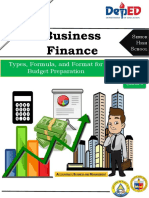 Business Finance: Types, Formula, and Format For Budget Preparation