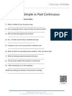 Past Simple Vs Past Continuous: Find The Mistakes and Correct Them