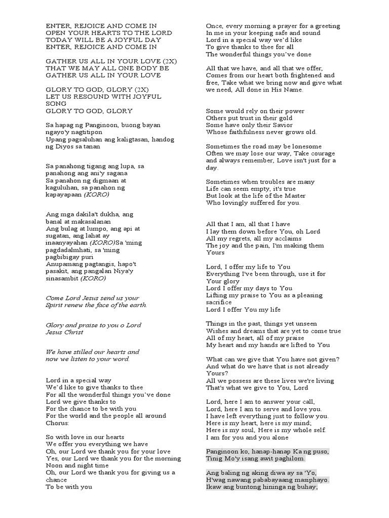 Graduation Song Mass 2017 PDF Religious Behaviour And Experience