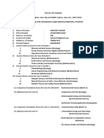 Faculy of Science FSBSC-II (B.Sc. Sem-III) and SSBSC-II (B.Sc. Sem-IV) - CBCS 2019 Course Selection For Geography (A&B Group) Principal Student