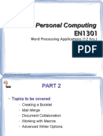 Word Processing Teachers Note Section 2 Part II