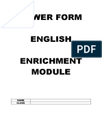 Lower Form English Enrichment: Name Class