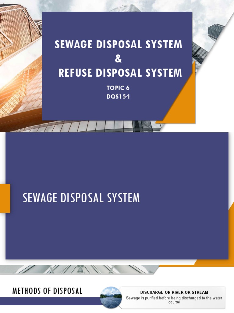 Sewage Disposal System & Refuse Disposal System PDF Sewage