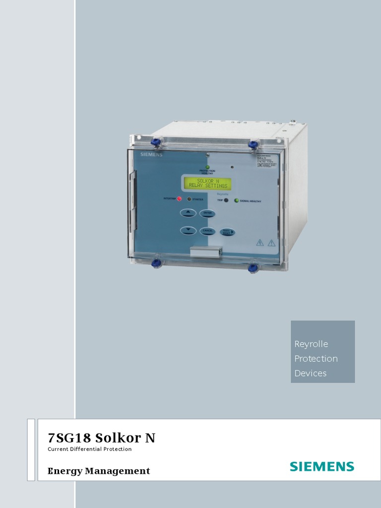 7SG18 Solkor N Catalogue Sheet PDF Relay Alternating Current