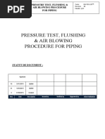 Hydrotest and Flushing Procedure | PDF | Pipe (Fluid Conveyance) | Valve