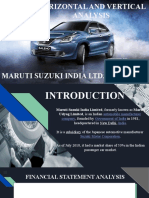 Horizontal and Vertical Analysis of Maruti Suzuki