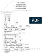 Summative Examination in Statistics