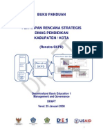 Buku Panduan Penyiapan Rencana Strategis Dinas Pendidikan Kabupaten-Kota (DRAFT)